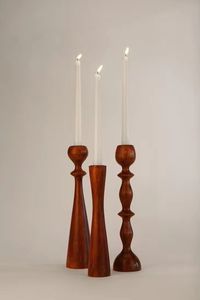 Portavelas de madera hecho a mano rústico perfecto para encantadores espacios vintage o bodas - Product Image 2