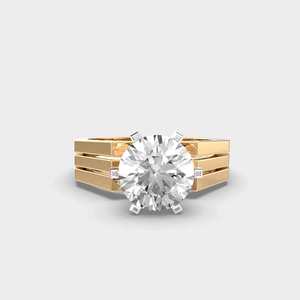 Bague de fiançailles en diamant taillé rond de 2.00 carats en argent sterling 925 pour mari - Product Image 2