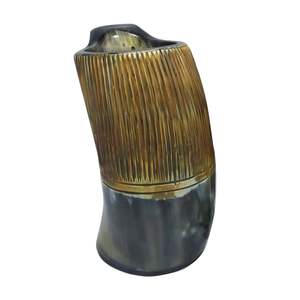 Mug en corne de bœuf polie de luxe, forme naturelle, écologique, anti-fuite, pour bière et vin, cadeau de vacances - Product Image 1