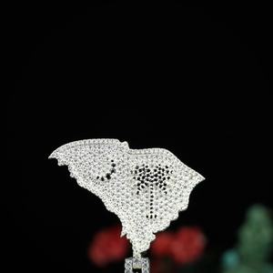 Pendentif Croix Sertie de Pierres avec Design Chauve-Souris Bijoux Hip Hop Moissanite Bling Collier Charme Bijoux Statement Cadeau d'Anniversaire pour Hommes - Product Image 5