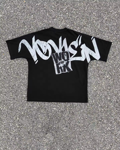 Venta al por mayor de camisetas de moda de diseño de gran tamaño gráficos de impresión de gran tamaño camiseta Streetwear camiseta - Product Image 5