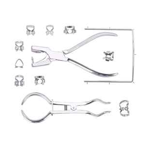 Kit de abrazadera dental de acero inoxidable de grado quirúrgico de 12 piezas al por mayor, instrumentos industriales de presa de goma - Product Image 6