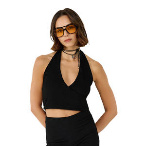 T-shirt pour femme 100% coton, col rond, manches longues, coupe classique - Product Image 3