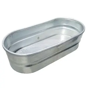 Premium Quality Galvanized Metal High Quality Bathtub Handmade Oval Shaped 60 Inch Metal Outdoor Garden Bathtub