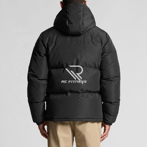 Chaqueta de invierno para hombre, corte ajustado, cuello alto, con cremallera, gruesa y cálida, tipo cárdigan. - Product Image 2