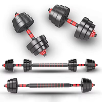 Ensemble d'haltères en ciment réglables de 10 kg à 50 kg pour la musculation, exercices de remise en forme complets - Poignée confortable et durable