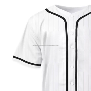 Venta al por mayor de camisetas de béisbol de diseño personalizado equipo privado desgaste en blanco patrón camisas con logotipo de impresión pantalones cortos conjuntos precios baratos - Product Image 4