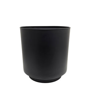 Estos juegos de 2 macetas redondas de Metal de tamaño pequeño USO DE Color negro para macetas de suelo decoraciones de jardín y hogar personalizadas a granel - Product Image 2