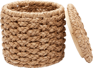 Spring Basket Ins Rattan Japanese Pastoral Belt Cover Hecho a mano Fruta Regalo Pan Cesta de mimbre - Product Image 6