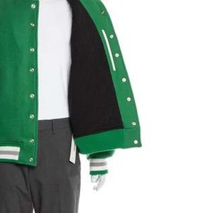 Winter Autumn New Fashion Baseball Jackets Stand Collar Sportswear Button <b>Down</b> Varsity College Baseball Jacket For Men - Product Image 2