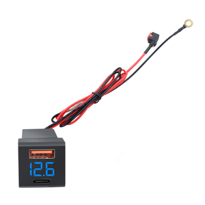 12V 24V 23x23มม. 48W USB C PD 30W QC3.0 18W โวลต์มิเตอร์ ช่องเสียบชาร์จ USB สำหรับแผงสวิตช์รถยนต์โตโยต้า - Product Image 1