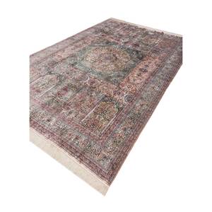 Alfombra Rectangular Moderna Gulmarg, Tejida a Mano con Seda, Diseño de Medallón, Técnica de Tejido Impreso en Viscosa, Poliéster y Nailon para el Hogar - Product Image 2
