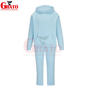 Ensemble de survêtement unisexe décontracté pour l'hiver, 100% coton, écologique, grande taille, 2 pièces, pantalon de survêtement et sweat-shirt, réversible - Product Image 2