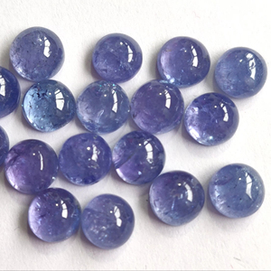 Tanzanite Naturelle Ronde 5mm Cabochon-Lâche Tanzanite Ronde Qualité Supérieure - Product Image 1