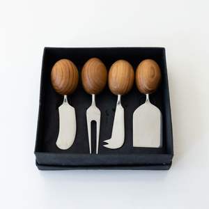 Atractivo y elegante juego de queso de mimbre y acero, juego de herramientas para cuchillos de queso, manualidades, diseño superior, mango de ratán, juego de queso asequible - Product Image 2