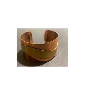 Brazalete de cobre, brazalete de corte, brazalete de moda para mujer, brazalete simple de latón, joyería unisex, los más vendidos - Product Image 3