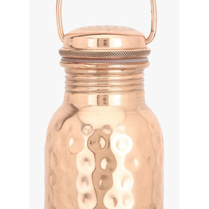 Meilleure bouteille d'eau en cuivre finition polie brillante en métal de cuivre idéale pour le camping en plein air voyage eau avantages pour la santé métal - Product Image 4