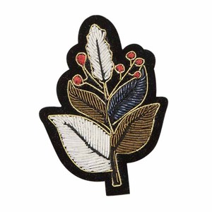 High Quality Candy China Bullion Wire Hand Embroidered <b>Brooch</b> Artistic Ornate Design Royal Motif Sturdy Canvas Fabric Safety <b>Pin</b> - Product Image 5