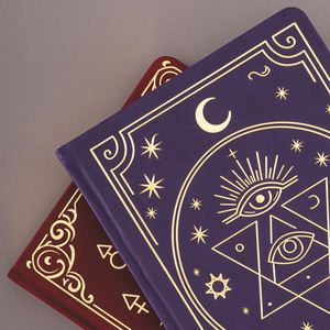 LABON Cuaderno de Tapa Dura con Símbolos Celestiales, Diarios Místicos de Magia Lunar, Constelaciones de Astrología en Lámina de Oro, Agenda Punteada de 160gsm - Product Image 5