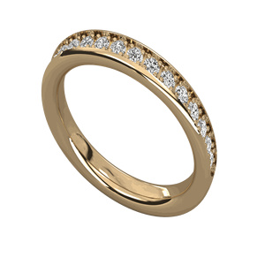 Anillo de Boda de Media Eternidad con Diamantes Redondos para Ella - Product Image 5