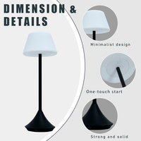 Lampe de nuit LED minimaliste moderne avec contrôle tactile à piles et variateur d'intensité, lampe de chevet USB, bande lumineuse en silicone blanc