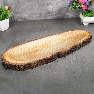 Plateau de service en bois de manguier fait à la main et artisanal, élégant et décoratif, prix inférieur pour les clients en gros - Product Image 3
