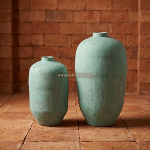 Guci Bala S Vase Urne de Sol Rustique en Terre Cuite Tosca, Pot en Céramique Artisanale, Récipient Décoratif en Grès, Vente en Gros - Product Image 2