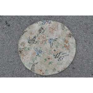 Alfombra turca Beige Vintage de 2,3x2,3 pies, hecha a mano, de lana, área grande, retales abstractos, pasillo, forma Rectangular, látex para decoración de habitación - Product Image 4