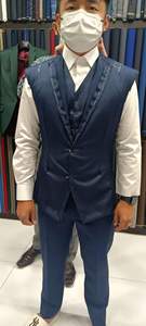 Bespoke pakaian VBC pria kanvas penuh klasik setelan Vitale Barberis Canon Plus ukuran gaya kantor dibuat untuk mengukur celana - Product Image 6