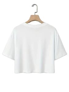 T-shirts décontractés pour femmes en toile respirante, écologiques, imprimés numériquement, en polyester uni teint - Product Image 2