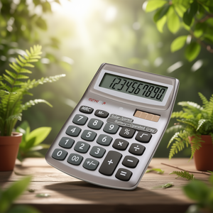 Calculatrice de bureau solaire GENIE 540, fonctionnant sur piles, grise, 105 x 30 x 140 mm (L x H x P) - Product Image 3