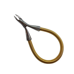 Pinza para cutículas de uñas, mango de resorte, resorte único, Metal, acero, dedo del pie, pinzas para cutículas para belleza con embalaje personalizado - Product Image 5