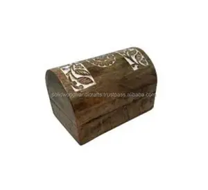 顶级手工雕刻木盒首饰盒收纳器木质礼品创意存放珠宝硬币