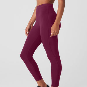 Pantalon de yoga taille haute de qualité supérieure pour femmes, vêtements de sport moulants à la mode, tricoté et respirant, design personnalisé - Product Image 3