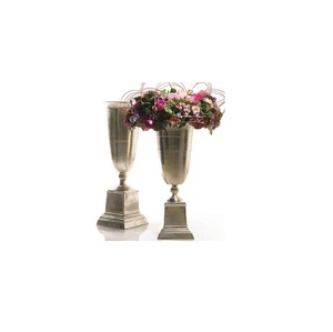 Stainless Steel Modern Big Silver Finishing Flower <b>Stand</b> Pot Metal Flower Planter Pot for Wedding Decorative - Product Image 4