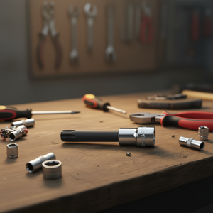 Llave con insertos cromados pulidos de 1/2 pulgada con accionamiento cuadrado hembra para tornillos de cabeza hexagonal - Product Image 3