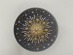 Boîte de rangement à bijoux portable carrée, faite à la main, de qualité supérieure, motif floral, taille personnalisée, section pour bagues, broderie, vente chaude - Product Image 2