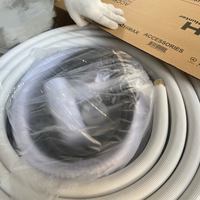 Kit d'installation de tuyauterie de climatiseur avec tube en cuivre isolé et accessoires pour systèmes mini-split