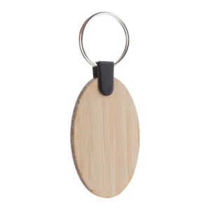 Portachiavi Ecologico in Bambù Bambry con Moschettone Promozionale - Product Image 1
