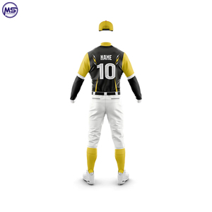 2023 Venta caliente OEM ODM Diseño cómodo Ropa deportiva de invierno Adultos Uniforme de béisbol con mangas completas sublimadas - Product Image 2