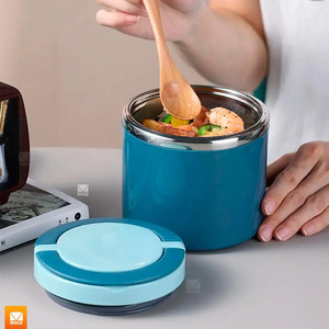 Stainless Steel Lunch Box/Food <b>Container</b>/<b>Soup</b> <b>Container</b>, 630ml, Assorted Colors - Product Image 1