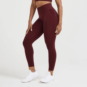 Service OEM, matériau de première qualité, legging en spandex et polyester à motif uni pour femmes, fabriqué pour les femmes, meilleure qualité bon marché pour femmes - Product Image 4