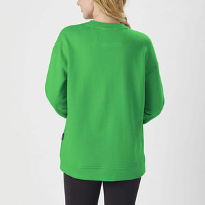 Unisex Basic Green Crewneck Sweatshirt with Front Logo <b>Long</b> <b>Sleeve</b> Fleece <b>Top</b> Casual Soft Cozy Comfortable Everyday Wear - Product Image 2