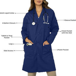 Bata de laboratorio de alta calidad, bata de laboratorio, recién llegada, bata de Laboratorio Profesional, uniforme de fregado de bajo precio - Product Image 3