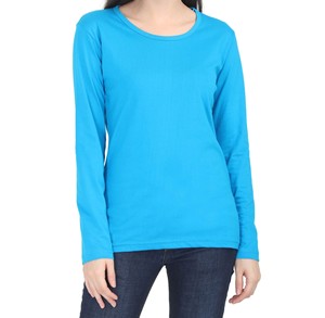 Ladies Long Sleeve Design T-<b>Shirts</b> OEM Service Custom Round Neck Slim Fit Cotton Breathable <b>Women</b> T <b>Shirts</b> - Product Image 1