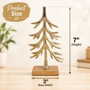 Gold Plated <b>Christmas</b> <b>Tree</b> Sculpture <b>Modern</b> Metal Decor Tabletop Ornament Winter Holiday Decoration Plant Theme - Product Image 5