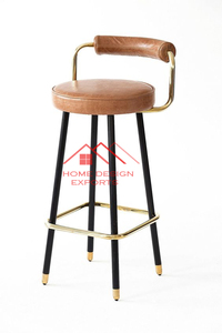 2024 nouvelle salle à manger industrielle moderne cuisine café chaises dossier restaurant noir bar tabouret en bois - Product Image 5