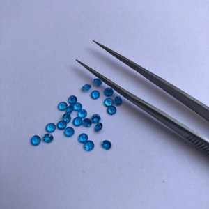 2.25mm naturel néon apatite pierre à facettes ronde pierre précieuse en vrac pierre Semi précieuse pour la fabrication de bijoux collier boucle d'oreille pendentif - Product Image 3