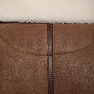 Chaqueta de cuero de piel para hombre con diseño OEM personalizado de alta calidad, cierre de cremallera transpirable de secado rápido, ropa informal de moda para invierno - Product Image 6