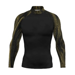 Men's Long Sleeve Swimwear Rash Guard Beach Protection Surf Diving <b>T</b>-<b>shirt</b> <b>Swim</b> Shorts Set for Swimming Surfing Sunbathing - Product Image 4